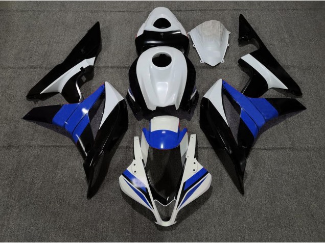 2007-2008 Black White and Blue CBR600RR Fairings 2007-2008 Black White and Blue CBR600RR Fairings