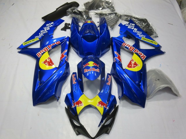2007-2008 Blue Red Bull GSXR 1000 Fairings 2007-2008 Blue Red Bull GSXR 1000 Fairings