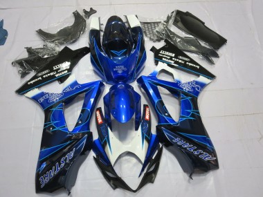2007-2008 Blue and Black Corona GSXR 1000 Fairings