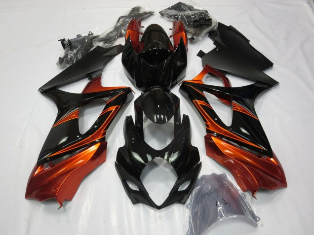 2007-2008 Burnt Orange and Black GSXR 1000 Fairings 2007-2008 Burnt Orange and Black GSXR 1000 Fairings
