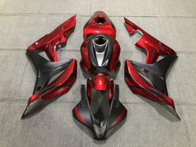 2007-2008 Deep Red and Matte Black CBR600RR Fairings 2007-2008 Deep Red and Matte Black CBR600RR Fairings