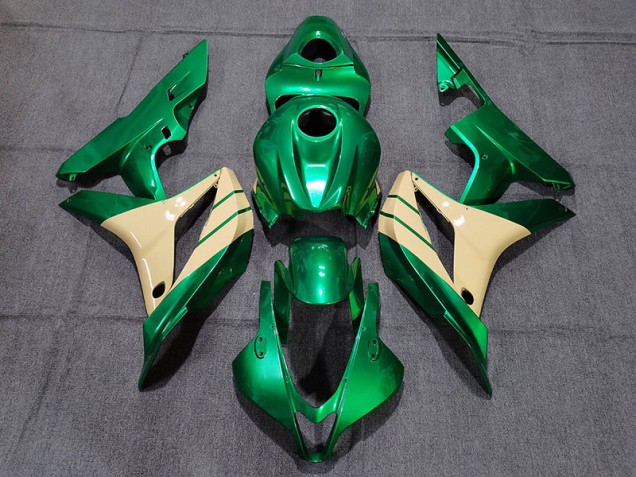 2007-2008 Emerald Green and Tan CBR600RR Fairings 2007-2008 Emerald Green and Tan CBR600RR Fairings