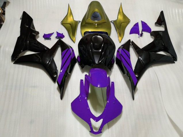 2007-2008 Gloss Black & Purple and Gold Accents CBR600RR Fairings 2007-2008 Gloss Black & Purple and Gold Accents CBR600RR Fairings