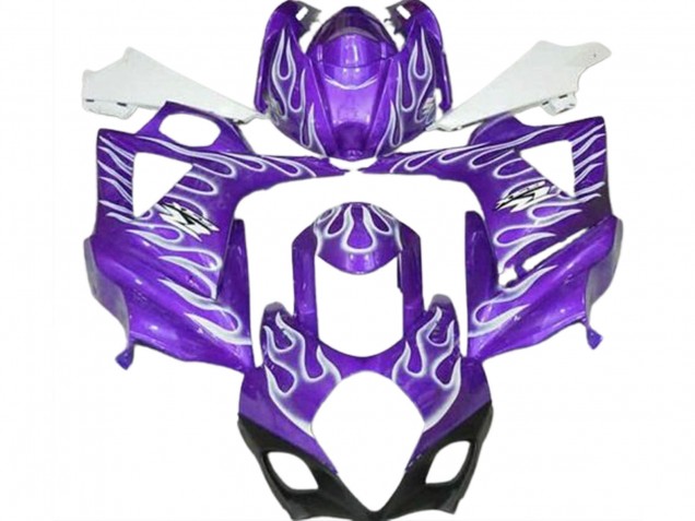 2007-2008 Gloss Purple and White Flame GSXR 1000 Fairings