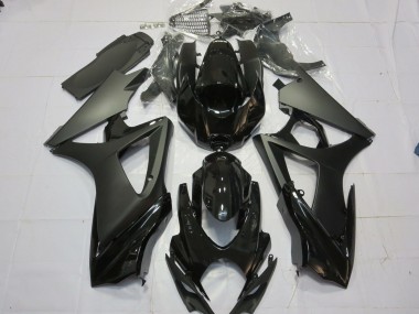 2007-2008 Matte Black Gloss Black GSXR 1000 Fairings