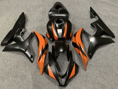 2007-2008 Matte Black & Orange Design CBR600RR Fairings