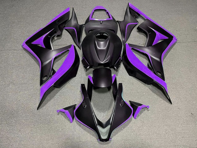 2007-2008 Matte Black & Purple CBR600RR Fairings 2007-2008 Matte Black & Purple CBR600RR Fairings
