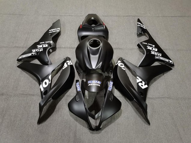 2007-2008 Matte Black Repsol CBR600RR Fairings 2007-2008 Matte Black Repsol CBR600RR Fairings