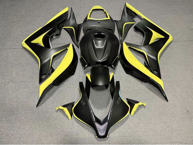 2007-2008 Matte Black & Yellow CBR600RR Fairings