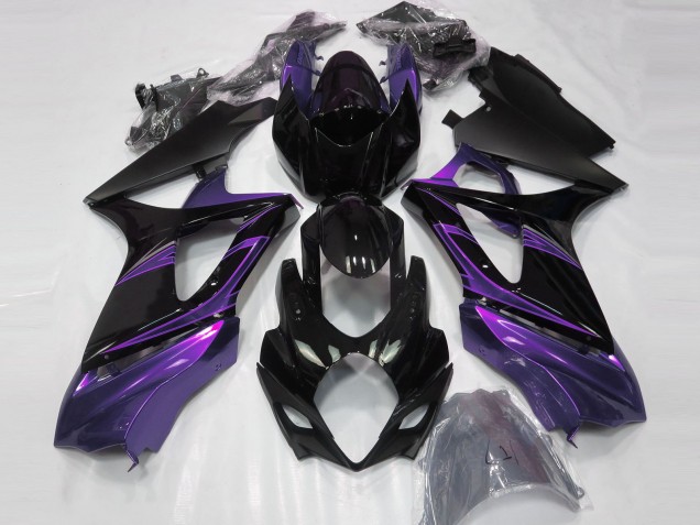 2007-2008 Mood Purple and Gloss Black GSXR 1000 Fairings 2007-2008 Mood Purple and Gloss Black GSXR 1000 Fairings