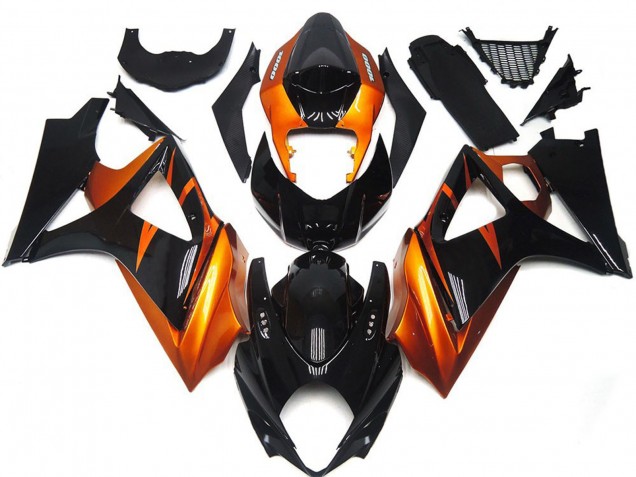 2007-2008 Orange and Gloss Black Style GSXR 1000 Fairings 2007-2008 Orange and Gloss Black Style GSXR 1000 Fairings