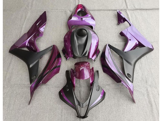 2007-2008 Purple and Matte Black CBR600RR Fairings