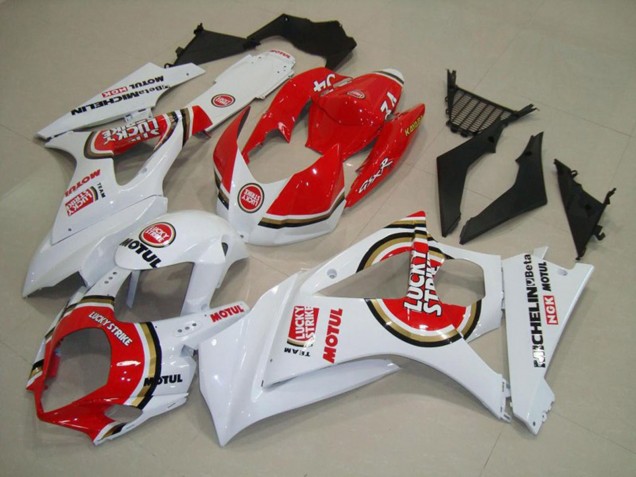2007-2008 Red Lucky Strike GSXR 1000 Fairings 2007-2008 Red Lucky Strike GSXR 1000 Fairings
