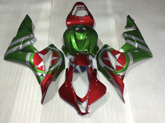 2007-2008 Red and Green Captain America CBR600RR Fairings 2007-2008 Red and Green Captain America CBR600RR Fairings