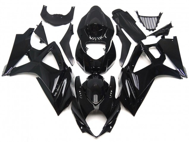 2007-2008 Slick Gloss Black Style GSXR 1000 Fairings 2007-2008 Slick Gloss Black Style GSXR 1000 Fairings