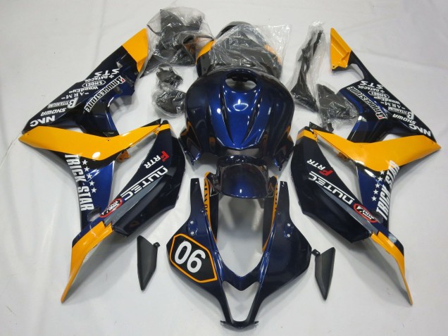 2007-2008 Special Deep Blue and Yellow CBR600RR Fairings 2007-2008 Special Deep Blue and Yellow CBR600RR Fairings
