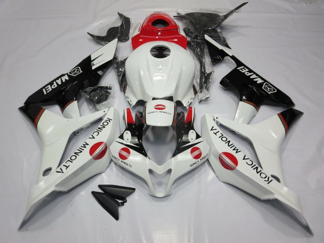 2007-2008 White and Red KM CBR600RR Fairings