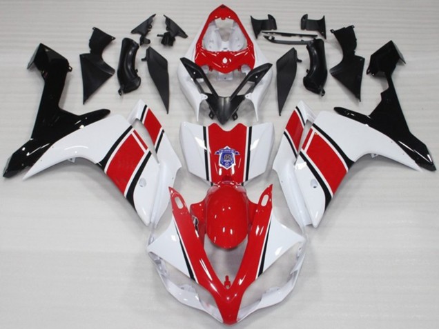 2007-2008 White and Red OEM Style Gloss R1 Fairings 2007-2008 White and Red OEM Style Gloss R1 Fairings