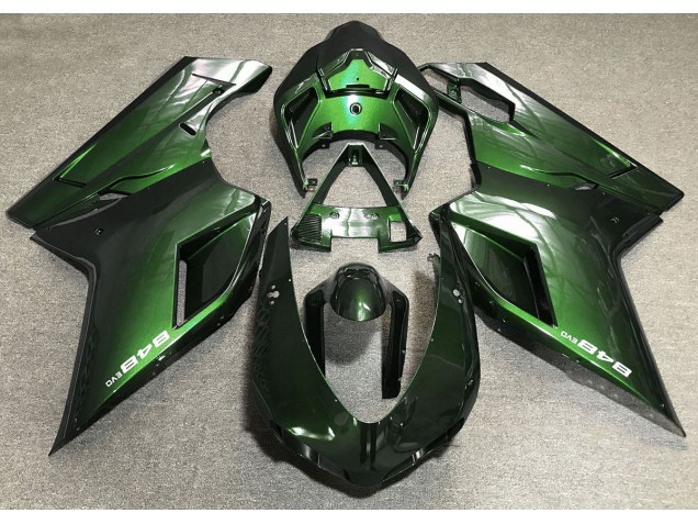 2007-2014 Deep Green Ducati 848 1098 1198 Fairings