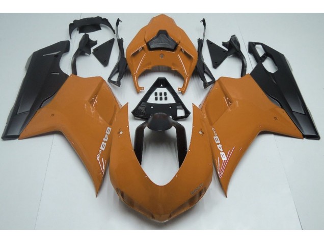 2007-2014 Gloss Orange & Black Ducati 848 1098 1198 Fairings