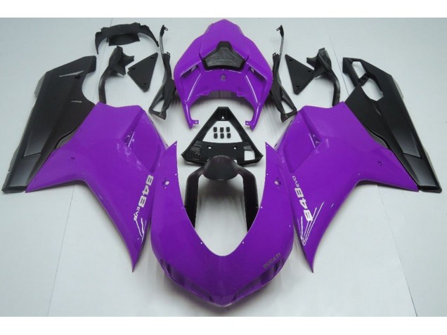 2007-2014 Gloss Purple & Black Ducati 848 1098 1198 Fairings 2007-2014 Gloss Purple & Black Ducati 848 1098 1198 Fairings