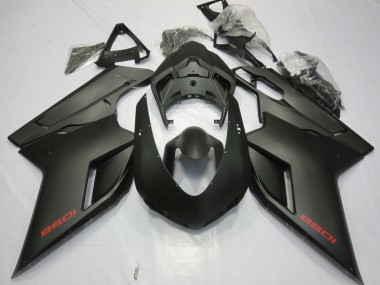 2007-2014 Matte Black Ducati 848 1098 1198 Fairings