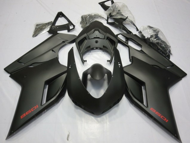 2007-2014 Matte Black Ducati 848 1098 1198 Fairings 2007-2014 Matte Black Ducati 848 1098 1198 Fairings