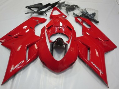 2007-2014 OEM Style Gloss Red Ducati 848 1098 1198 Fairings