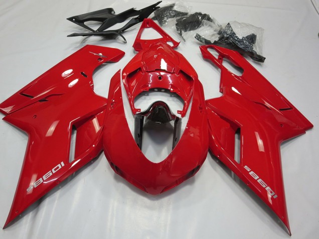 2007-2014 OEM Style Gloss Red Ducati 848 1098 1198 Fairings 2007-2014 OEM Style Gloss Red Ducati 848 1098 1198 Fairings