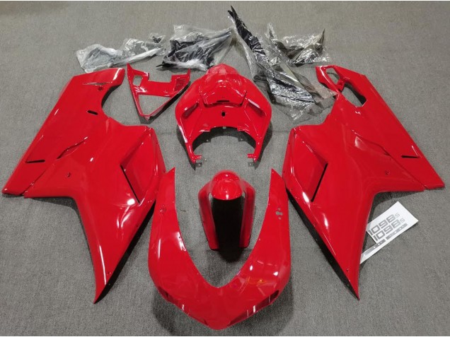 2007-2014 Plain Gloss Red Ducati 848 1098 1198 Fairings
