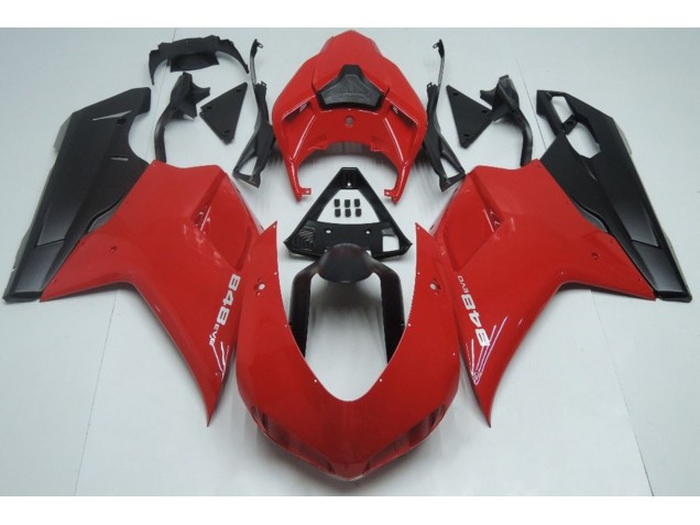 2007-2014 Red Matte Black Ducati 848 1098 1198 Fairings 2007-2014 Red Matte Black Ducati 848 1098 1198 Fairings