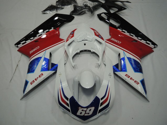 2007-2014 Star Blue Ducati 848 1098 1198 Fairings 2007-2014 Star Blue Ducati 848 1098 1198 Fairings