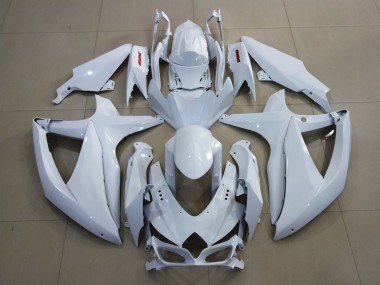 2008-2010 Bright White and Red GSXR 600-750 Fairings