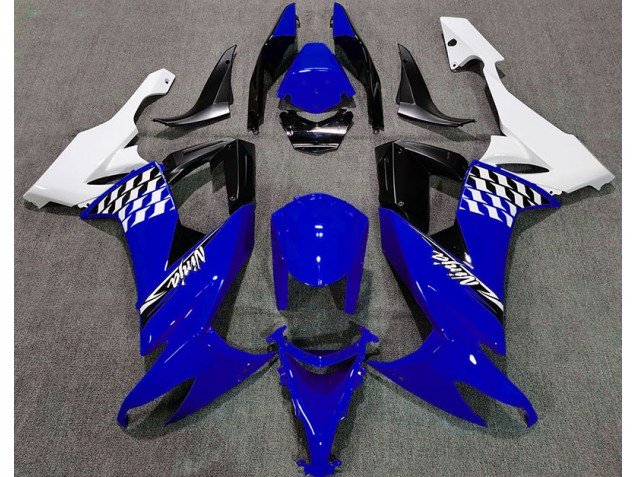 2008-2010 Gloss Blue and White ZX10R Fairings 2008-2010 Gloss Blue and White ZX10R Fairings