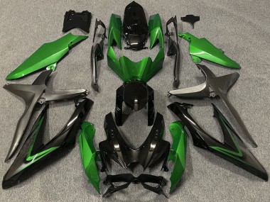 2008-2010 Gloss Green & Green R GSXR 600-750 Fairings