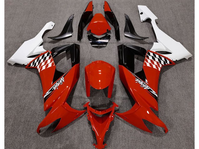 2008-2010 Gloss Red and White ZX10R Fairings