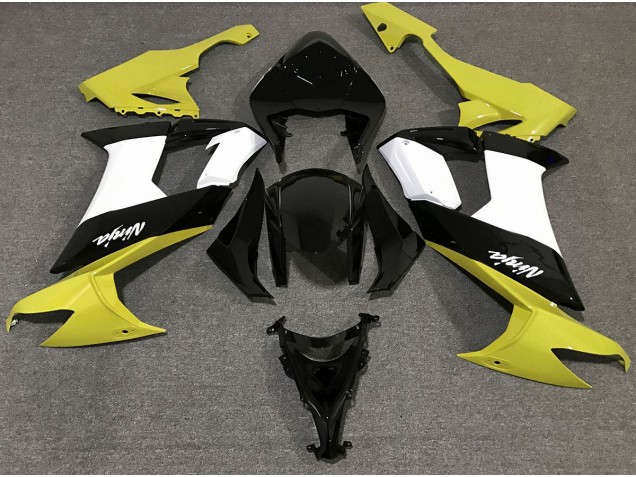 2008-2010 Gloss Yellow Black and White ZX10R Fairings 2008-2010 Gloss Yellow Black and White ZX10R Fairings