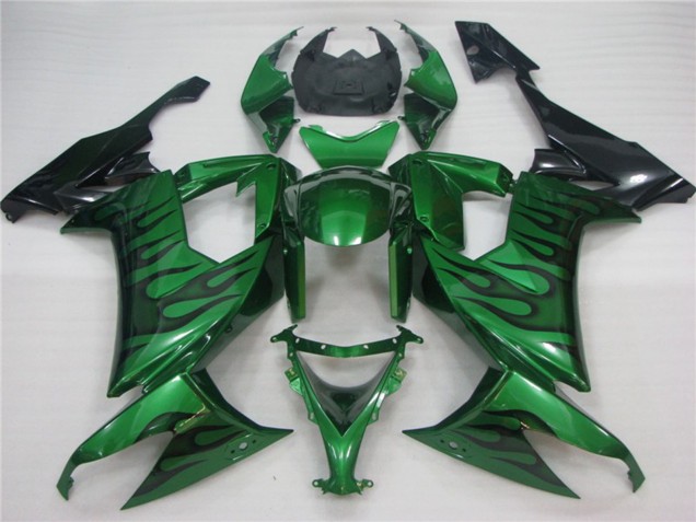 2008-2010 Green Flame ZX10R Fairings 2008-2010 Green Flame ZX10R Fairings