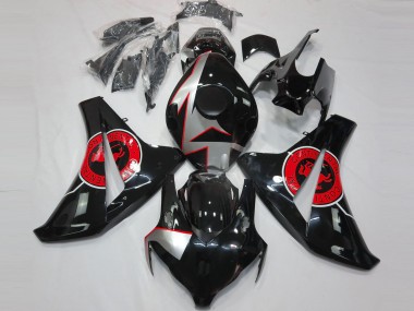 2008-2011 Gloss Black & Red CBR1000RR Fairings