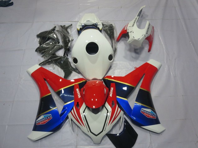 2008-2011 White Blue and Red CBR1000RR Fairings