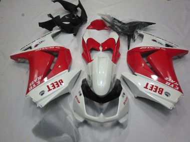 2008-2012 Beet Red and White Ninja 250 Fairings