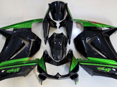 2008-2012 Gloss Black & Green Ninja 250 Fairings