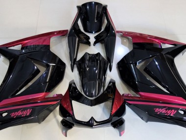 2008-2012 Gloss Black & Red Ninja 250 Fairings