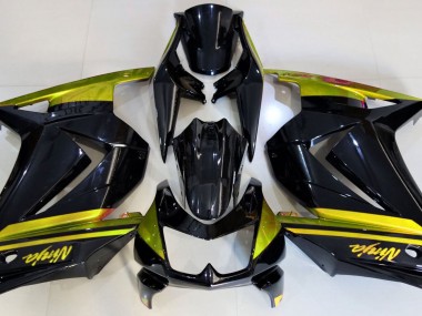 2008-2012 Gloss Black & Yellow Ninja 250 Fairings