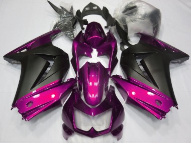 2008-2012 Pink and Matte Black Ninja 250 Fairings