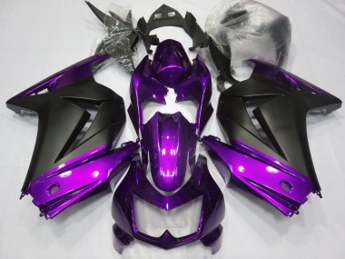 2008-2012 Purple and Matte Black Ninja 250 Fairings