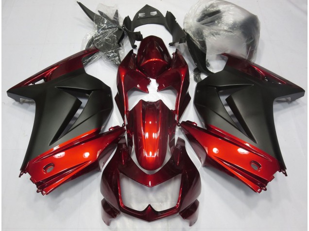 2008-2012 Red and Matte Black Ninja 250 Fairings 2008-2012 Red and Matte Black Ninja 250 Fairings