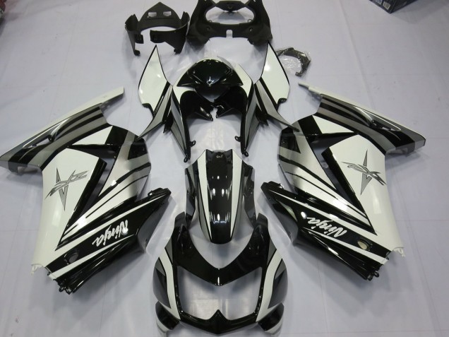 2008-2012 White Silver Star Ninja 250 Fairings 2008-2012 White Silver Star Ninja 250 Fairings