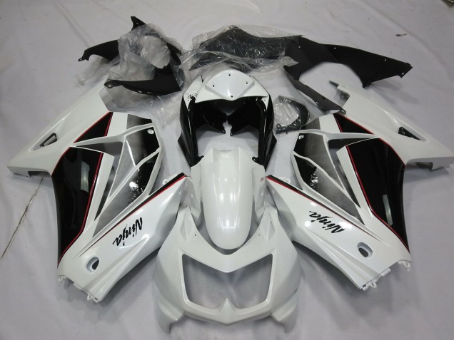 2008-2012 White and Black Ninja 250 Fairings 2008-2012 White and Black Ninja 250 Fairings