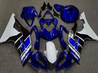 2008-2016 Dark Blue and White Custom R6 Fairings